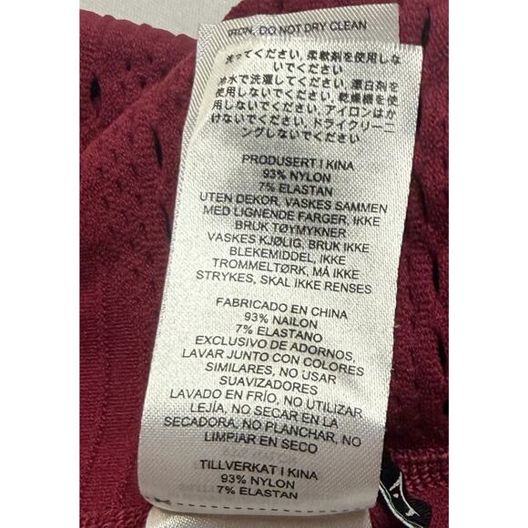 Gymshark Energy Seamless High Rise Perforated Leggings Burgundy Womens Small S - Picture 9 of 15